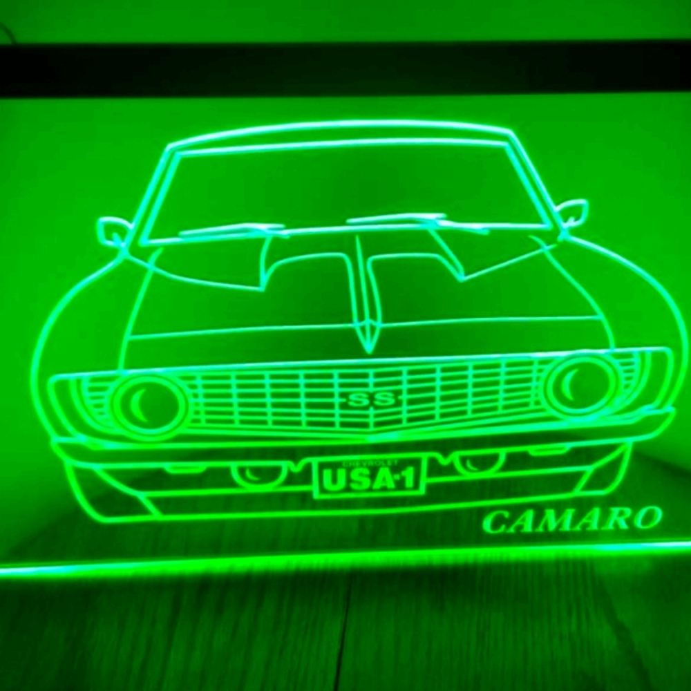 Camaro 60s LED light sign 9x12 new mancave present